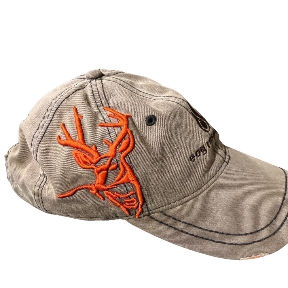 Men’s Wild Life Series Dry Duck Tan Ball‎ Cap Hunter Orange Embroidered Buck